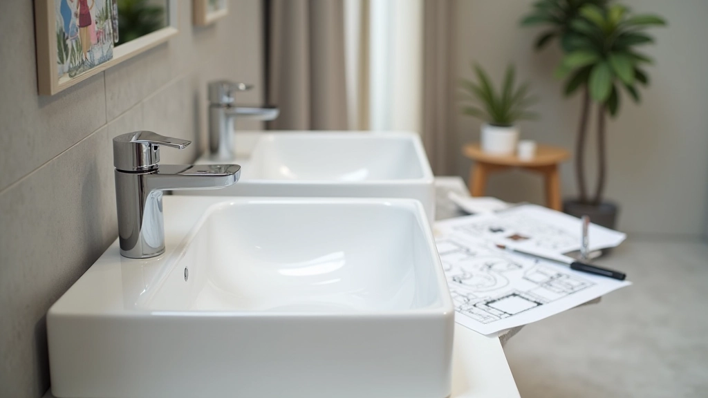 Bathroom renovation with modern fixtures and waterproofing details